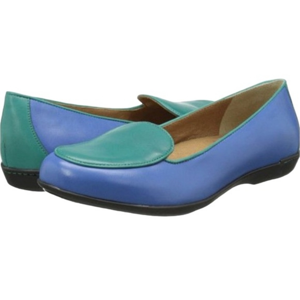 Dansko Women's 8.5/9 39EU Nastacia Nappa Leather Slip On Loafer Shoes Blue Green - Picture 1 of 7